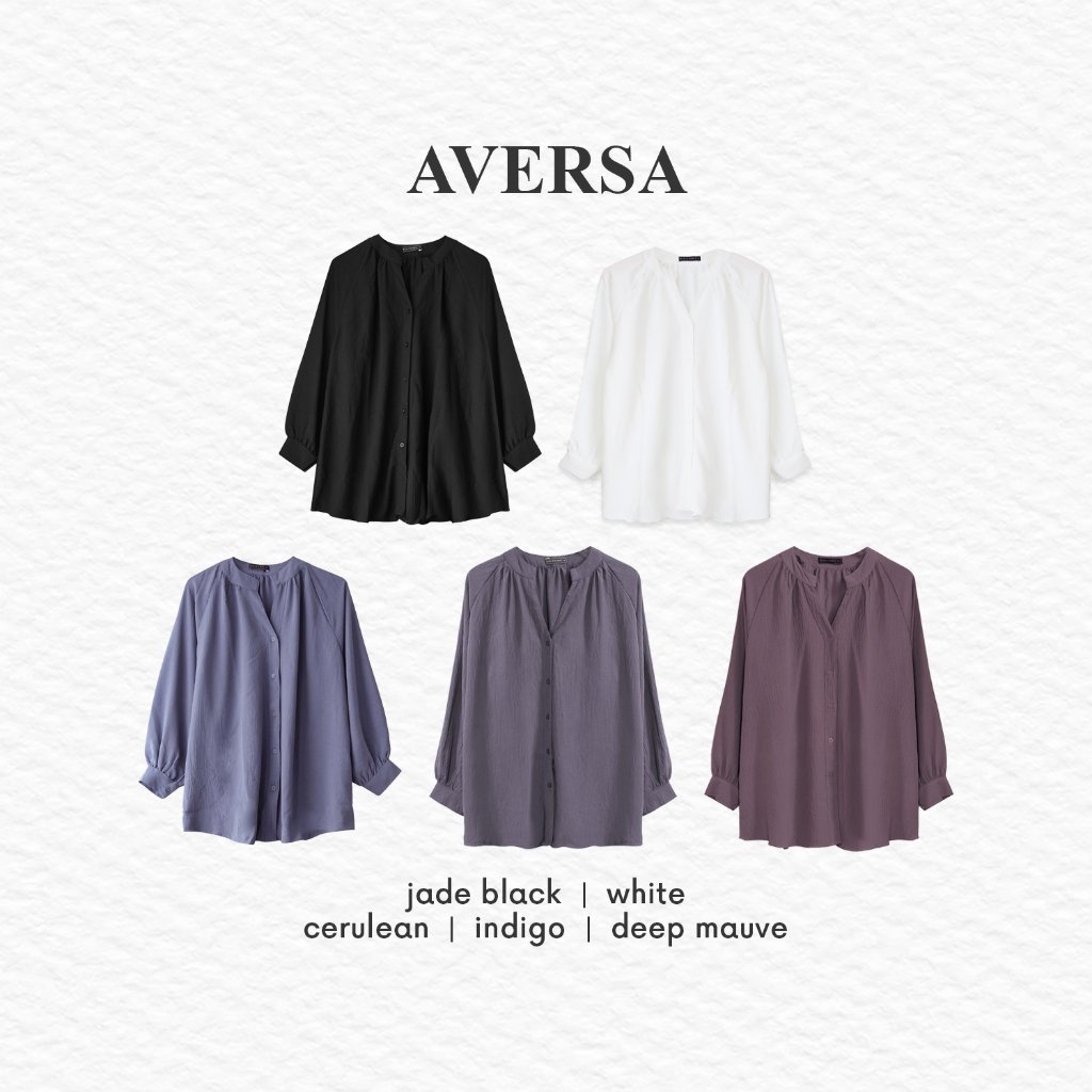 Bigissimo - Aversa Blouse | Atasan Wanita Blouse Kemeja Kerja Kantor Formal Casual Bigsize Jumbo - Image 2