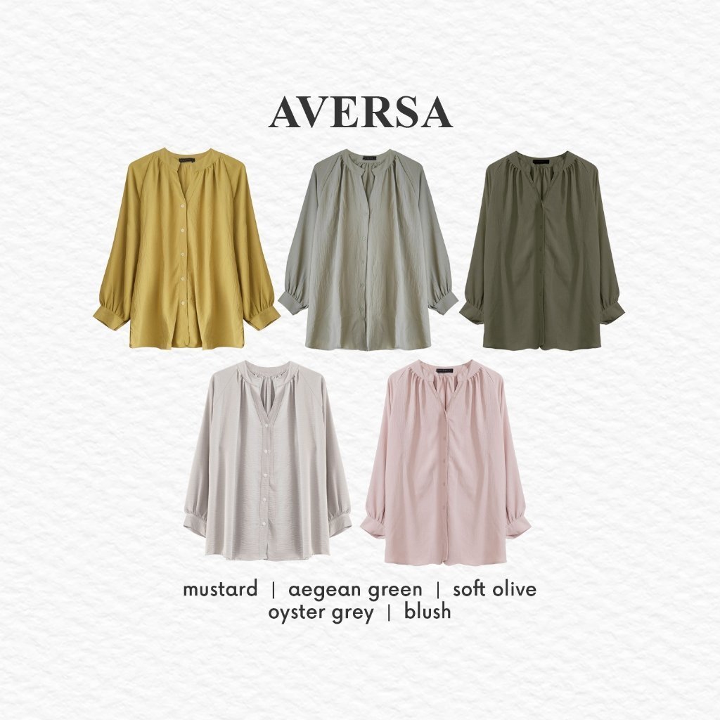 Bigissimo - Aversa Blouse | Atasan Wanita Blouse Kemeja Kerja Kantor Formal Casual Bigsize Jumbo - Image 4