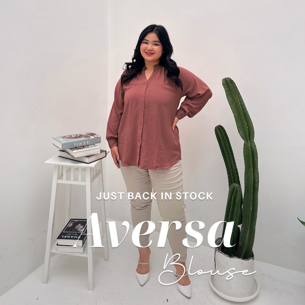 Bigissimo - Aversa Blouse | Atasan Wanita Blouse Kemeja Kerja Kantor Formal Casual Bigsize Jumbo - Image 8
