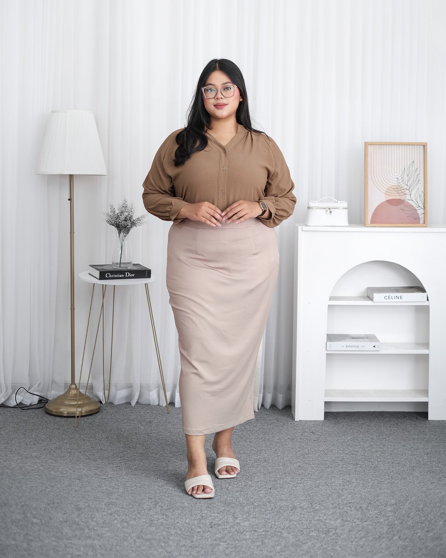 Bigissimo - Aversa Blouse | Atasan Wanita Blouse Kemeja Kerja Kantor Formal Casual Bigsize Jumbo - Image 7